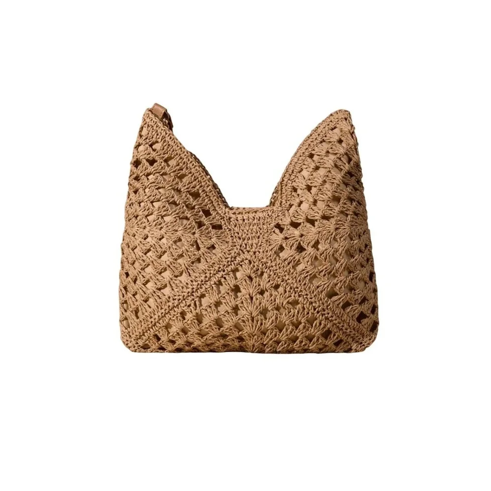 New WomensWoven Straw‎ Shoulder Bag Crochet Boho Beach Tote Purse